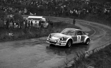 Marc Etchebers – Marie-Christine Etchebers (Porsche 911 SC). Rallye 2000 Virajes 1982 (Foto: José Luis Cortijos)